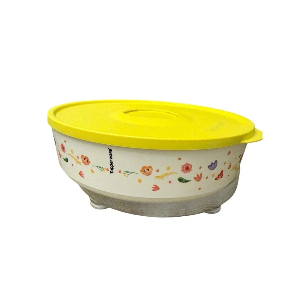 Tupperware Fanciful‎ Floral Illumina Serving Bowl 10.5 Cup/ 2.5 L Bowl Cheerful